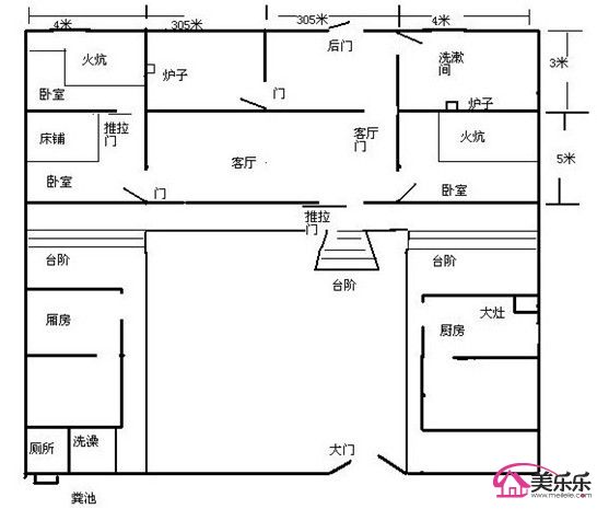 2023年北方農村住宅設計圖_平房農村間圖設計效果圖_平房農村間圖設計圖片大全