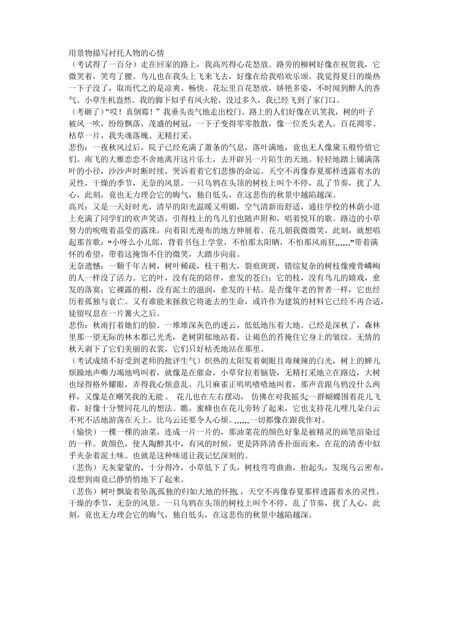 人物描寫精彩片段_人物片段描寫的句子_片段摘抄人物描寫