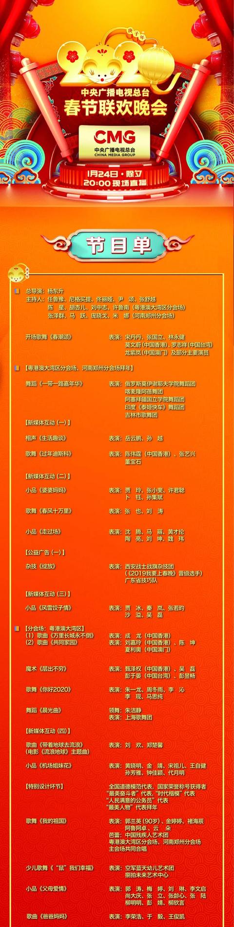 春晚演出單2021_春晚大數據出爐_春晚匯總
